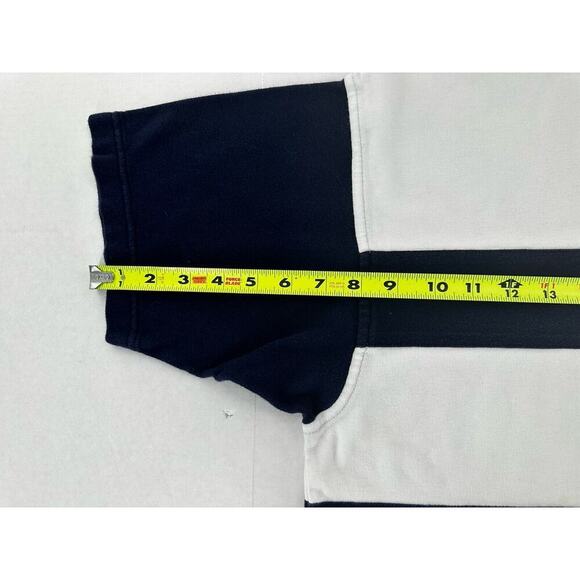 Gucci Men’s T Shirt Sz L Logo Navy Blue White Stripe Nautical Old Money Luxury - Picture 6 of 10